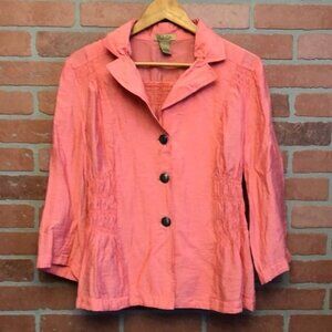 Peck & Peck women’s blouse button front Size L Lightweight